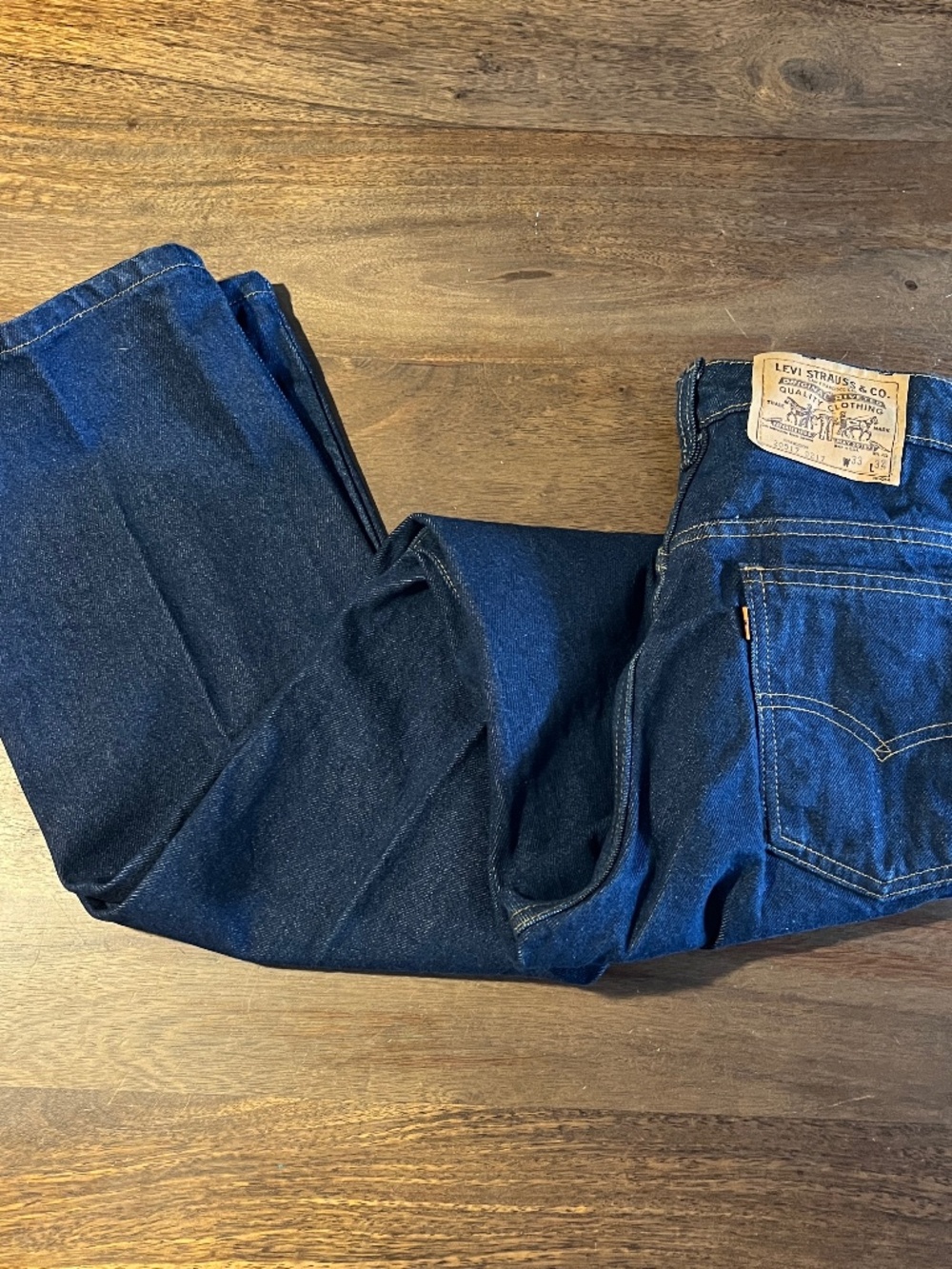 Vintage 1980s Levi’s 517 Orange Tab Jeans Size 33x32